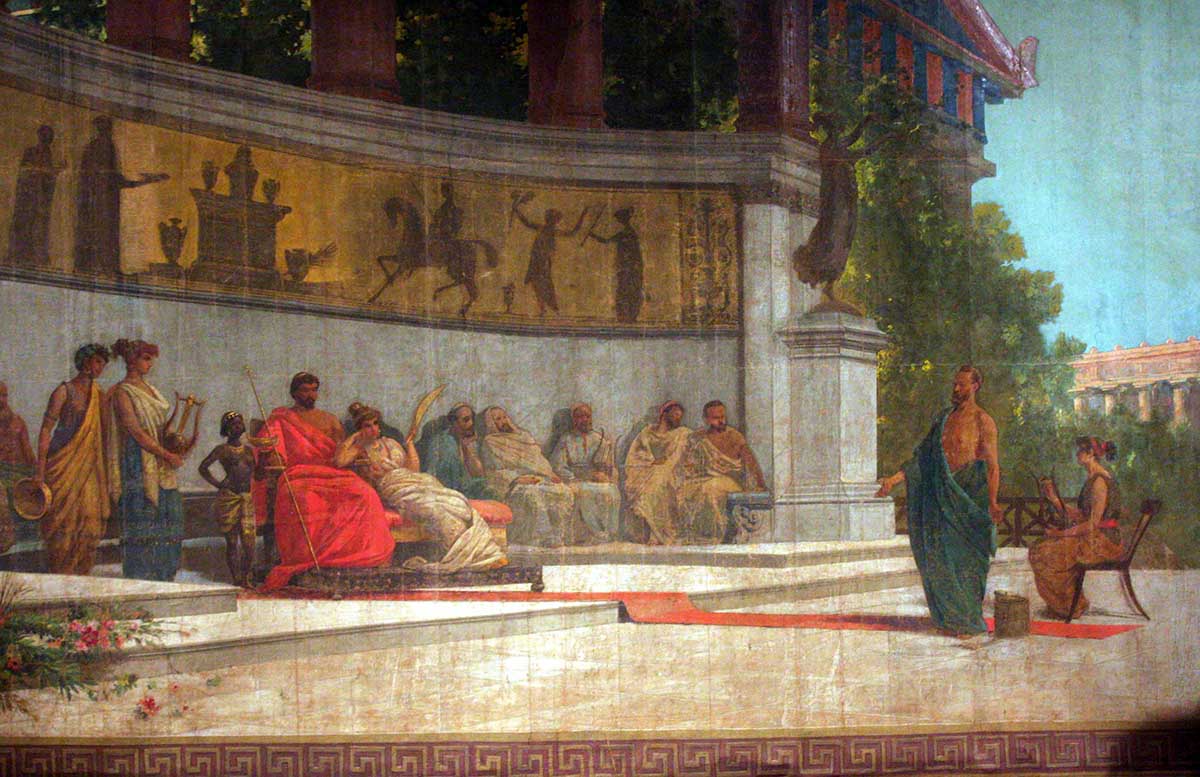 Il sipario del Politeama dipinto da Gustavo Mancinelli