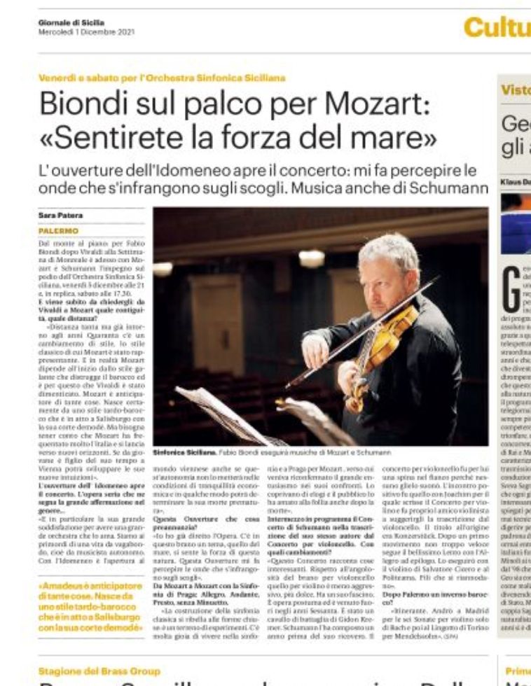 Intervista Fabio Biondi