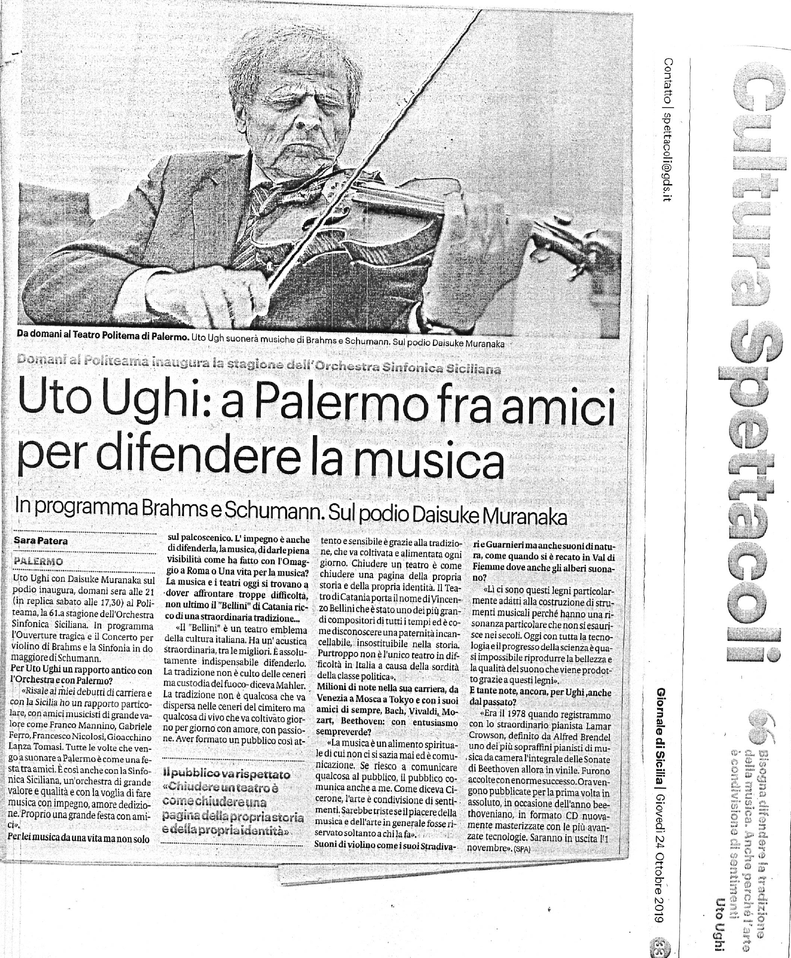 Intervista Uto Ughi