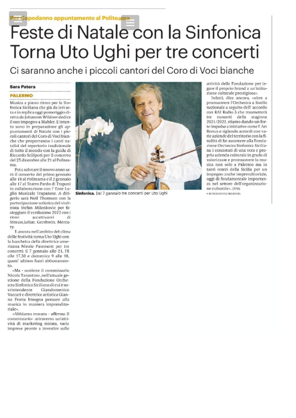 Giornale di Sicilia 18/12/2021